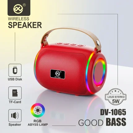 DV-1065 Good Bass 5W Wireless Speaker RGB ABYSS Lamp